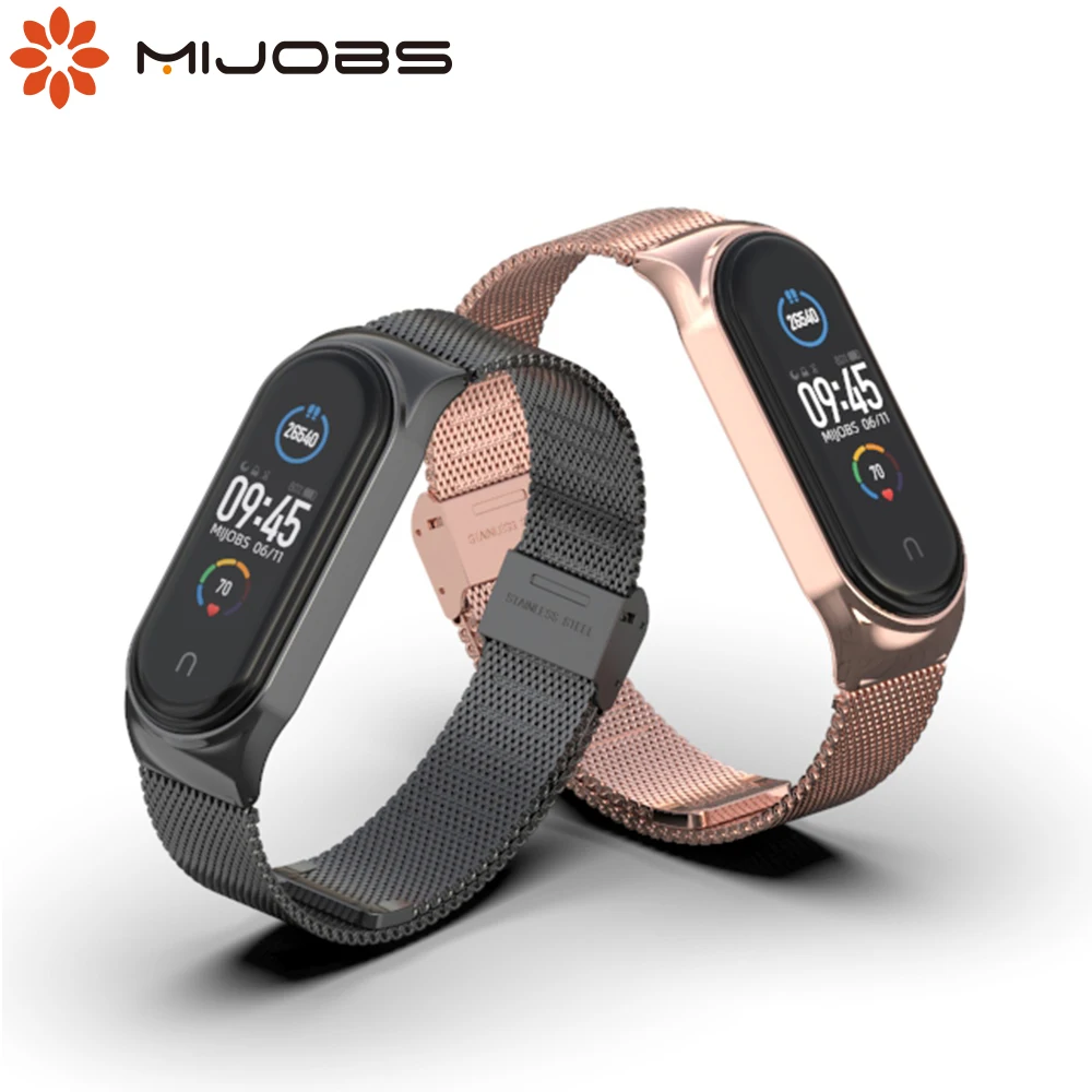 Strap for Mi Band 6 5 4 3 Milanese Opaska for Mi Band 5 Bracelet Metal Stainless Steel Smart Wristband for Xiaomi Miband 3 Watch