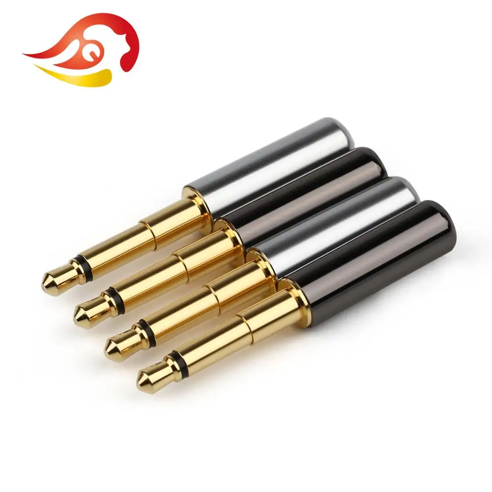 QYFANG 3.5mm 2 Pole Gold Plated Copper Adapter Earphone Plug Bright Metal Shell Audio Jack Wire Connector For MM400 Headphone