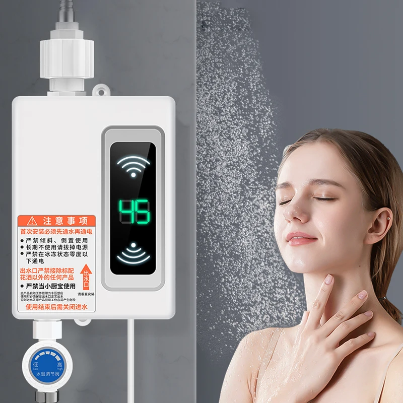 Scaldabagno elettrico istantaneo 3400W mini scaldabagno per uso domestico 220V bagno caldo veloce temperatura costante noleggio wc