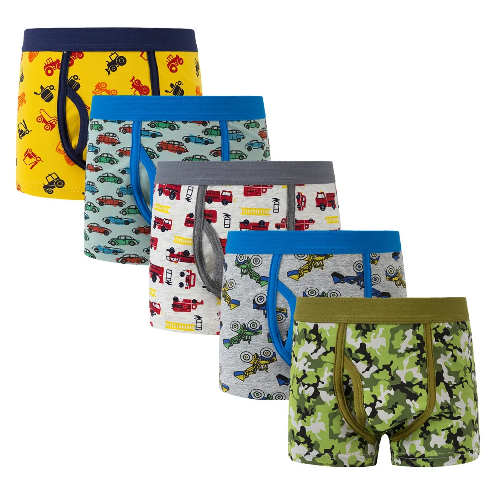 new high quality boys boxer shorts panties kids cotton children underwear 2-12year 5pcs/lot students pants