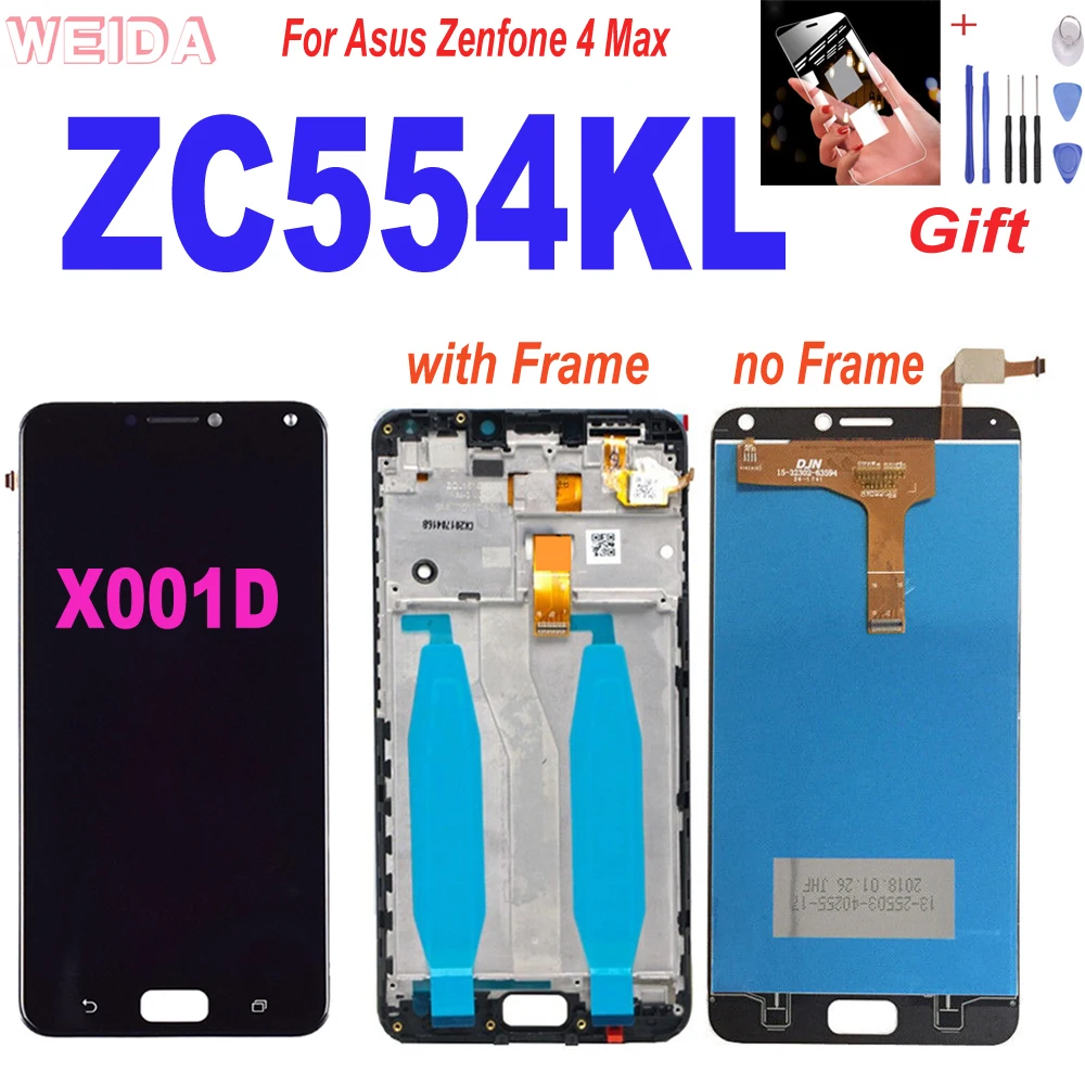 Original 5.5\'\' For Asus Zenfone 4 Max ZC554KL LCD Display Touch Screen Digitizer Assembly Replacement for Asus ZC554KL X001D LCD