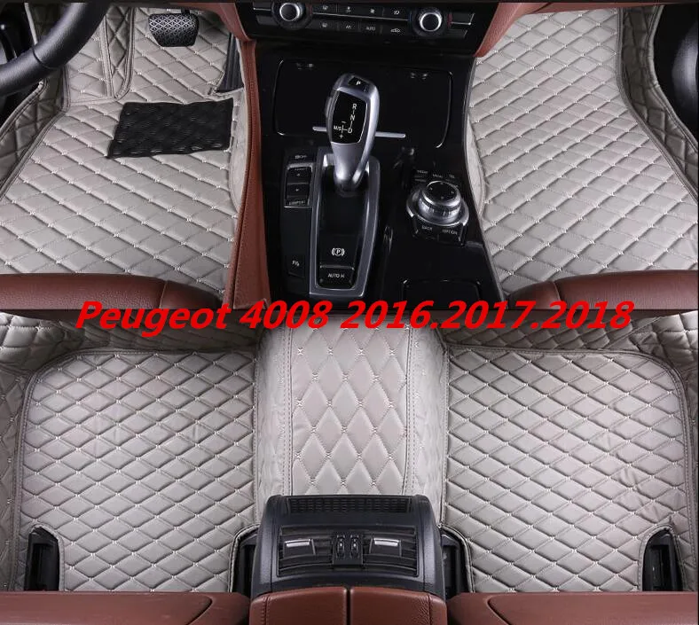 For Peugeot 4008 2016.2017.2018 Floor Mats Auto Foot Carpets Car Step Mats Brand New Embroidery Leather Mats