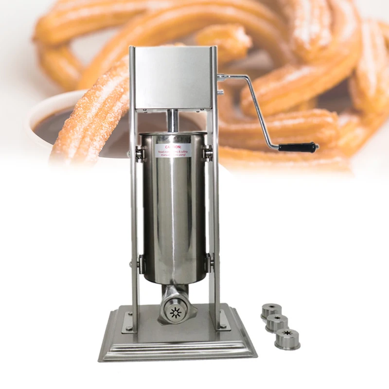 3L Stainless Steel Manual Churros Maker Spanish Churrera Machine Stainless Steel Churro Extruding Machine