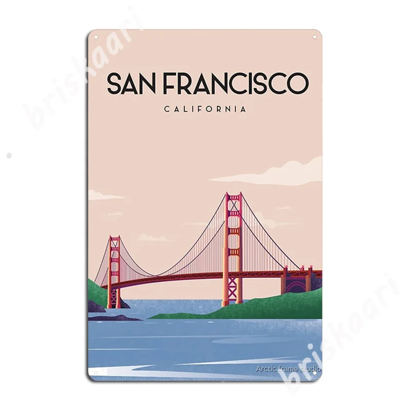 San Francisco California Travel Poster Metal Signs Customize Poster Club Bar Club Tin sign Posters