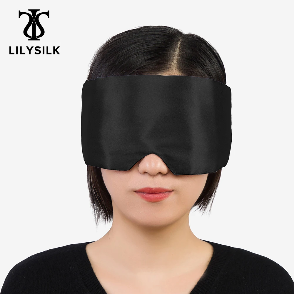 LILYSILK Silk Eye Mask Portable Ear-hanging Rosy Pink New Free Shipping