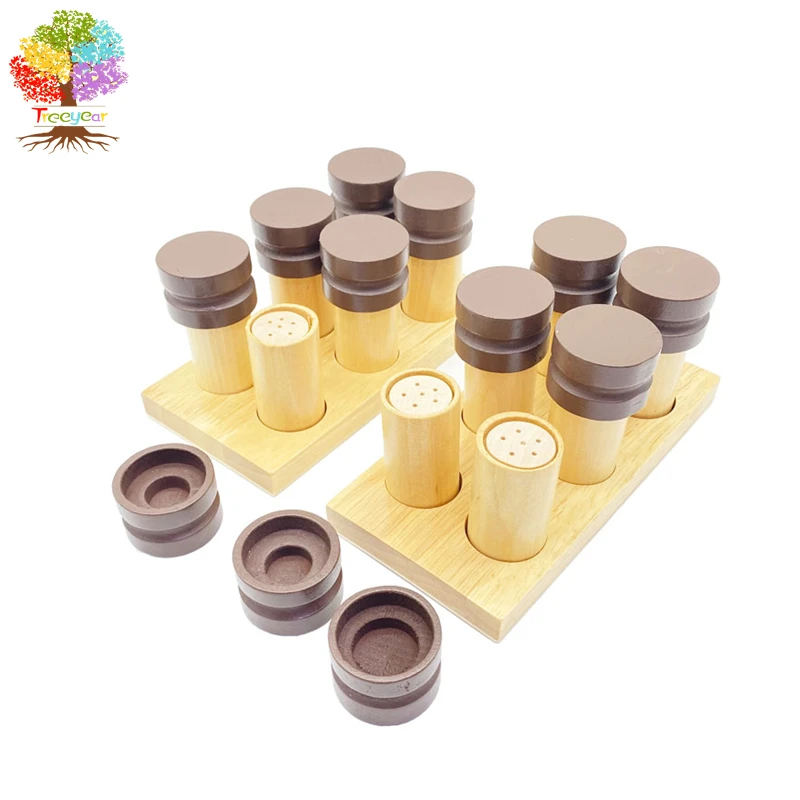 

Treeyear Montessori Scent Boxes (Smelling Bottles) for Kids Adults Smell Sensory Traning 2Sets Montessori Sensorial Material