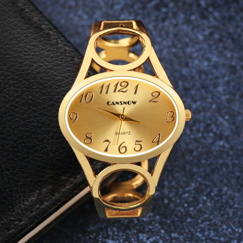 Luxury Women's Watches Gold Stainless Steel Band Quartz Female Clock Simple Oval Dial Ladies Wirst Watches relojes para mujer