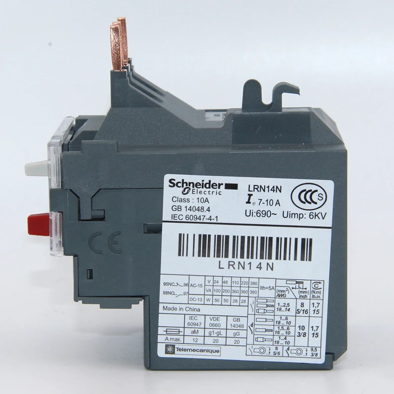 

Thermal overload relay temperature protector LRN10N LRN12N LRN14N LRN16N LRN21N LRN22N LRN32N LRN35N AC 7-10A for contactor LC1E