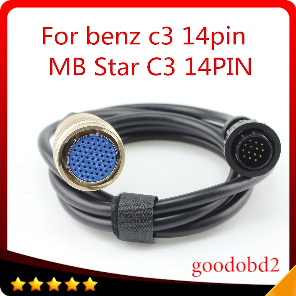 For Benz MB Star C3 14PIN Cable OBD II 14 Pin connect  Cable car diagnostic tool Star C3 Multiplexer Tool-Xentry Cable