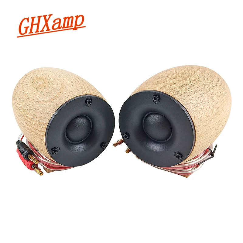 

GHXAMP 1Pairs Wooden Super Tweeter Speaker 8OHM 20W Dome Neodymium Treble Silk Diaphragm Home Theater Tweeter Compensation 30KHZ