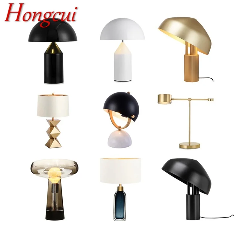 Hongcui Contemporary Lamp For Table Various Design E27 Desk Light Home LED Decoration Foyer Living Room Office Bedroom