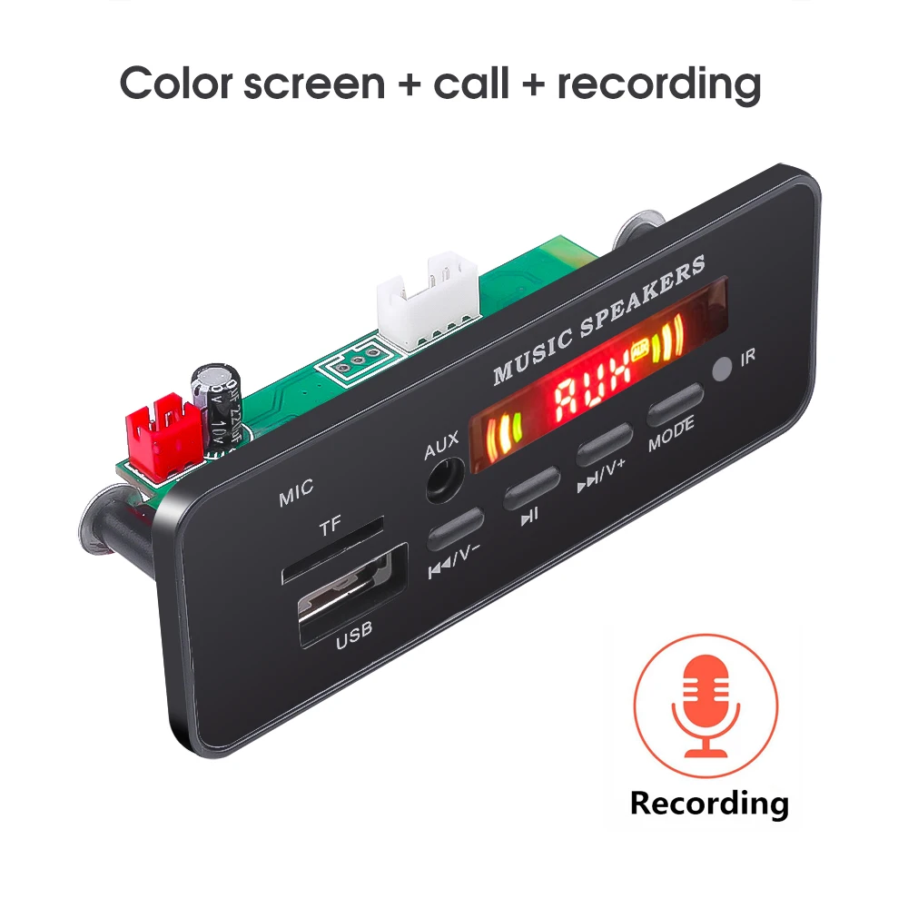 FM Radio Module 9V 12V Car MP3 WMA Decoder Board Audio MP3 Player USB TF Card Music Kit Wireless Bluetooth 5.0 For Car Speaker