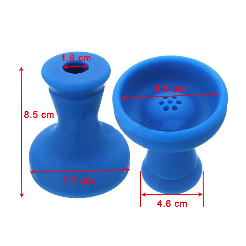 Silicone Hookah Bowl 7 Hole Silicon GEL Hookha Head Multi Flavor Holder Flovour Topper Shisha Container Unbreakable Chicha Cup