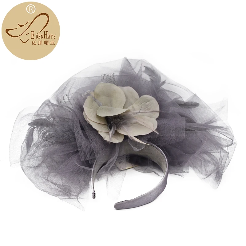 Fabulous Pleated Horsehair Fascinator with Feathers Hair Accessories Headwear S10-3463