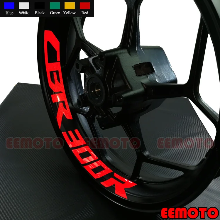 4 X Custom Iner cerchi decalcomanie ruote adesivi riflettenti strisce moto impermeabile per CBR 600 1000 RR 250R 300R 500R 650R