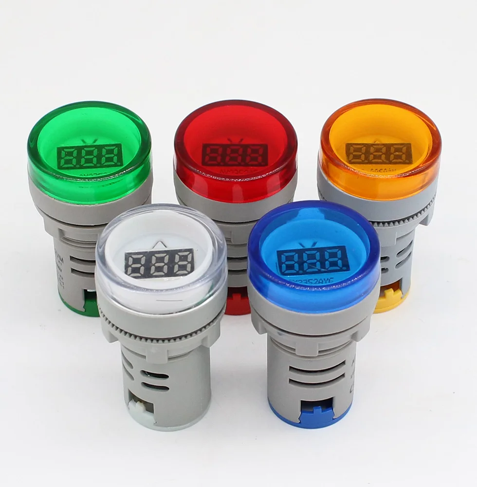 22MM AD16 AD16-22DSV type AC60-500V Mini Voltage Meter LED Digital Display AC Voltmeter Indicator Light/Pilot Lamp