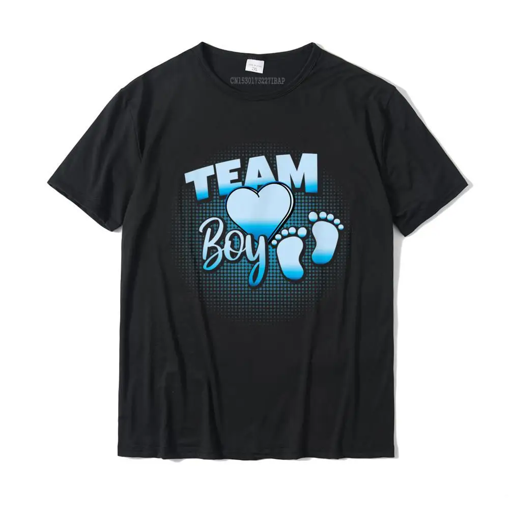 Team Boy Gender Reveal Shirt Boys Support Gender Gift T-Shirt Hip Hop Casual Tees Cotton T Shirts For Men Design