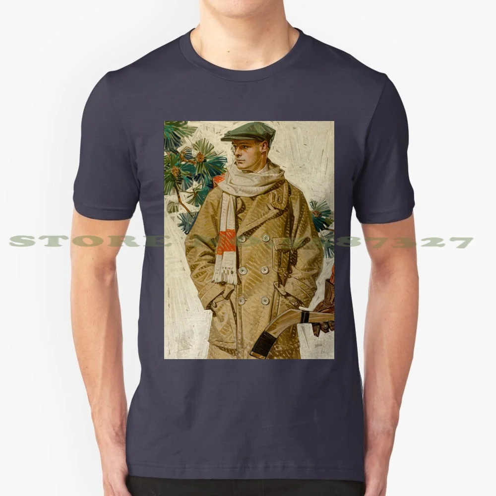 Jc Leyendecker , Ready For Hockey 1920 100% Cotton T-Shirt Joseph Christian Leyendecker Illustrator 20Th Century Book