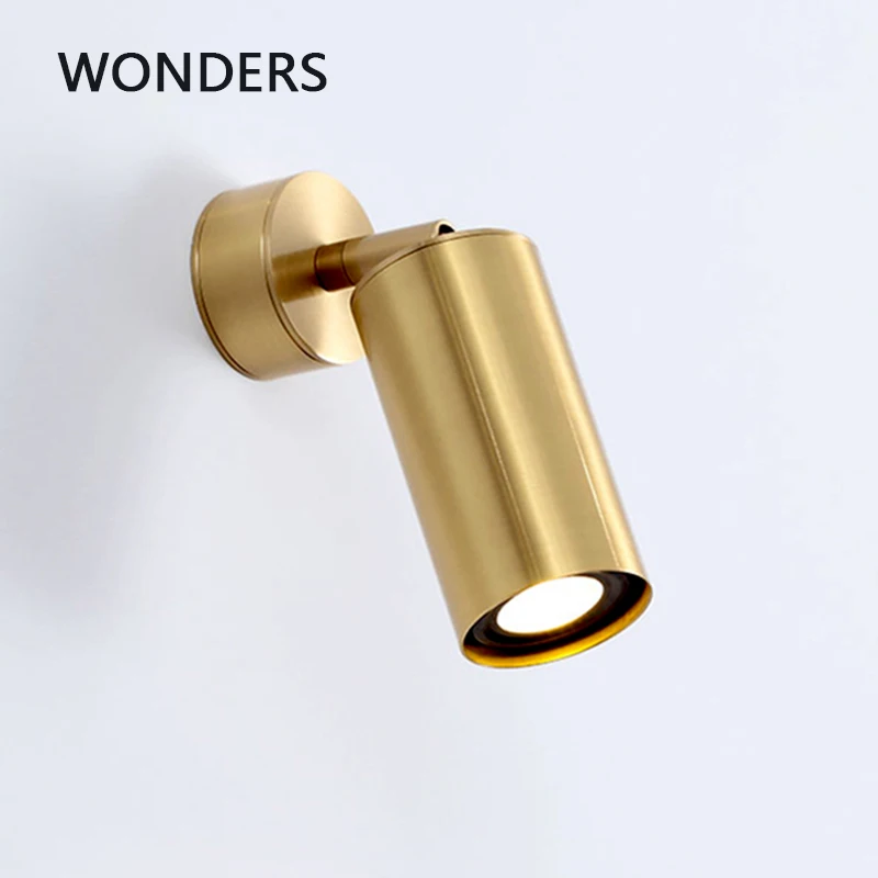 

Adjustable Wall Lamp Nordic Brass LED Sconce Golden Bedroom Bedside Porch Home Decor Lighting бра or Store Shop Decors Spotlight