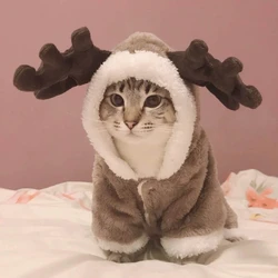 Winter Cat Clothes Warm Fleece Pet Costume For Small Cats Kitten Jumpsuits Clothing Cat Coat Jacket Funny Pets Dog Cat Clothes