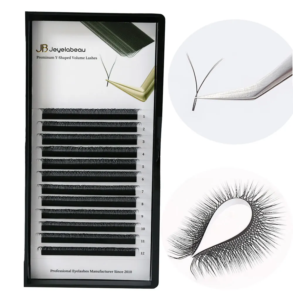 JB Jeyelabeau YY Lash Extensions C/D/L Curl Cilios Eye Lashes Natural Eyelashes Extension Makeup Supplies Hand Woven Wholesale