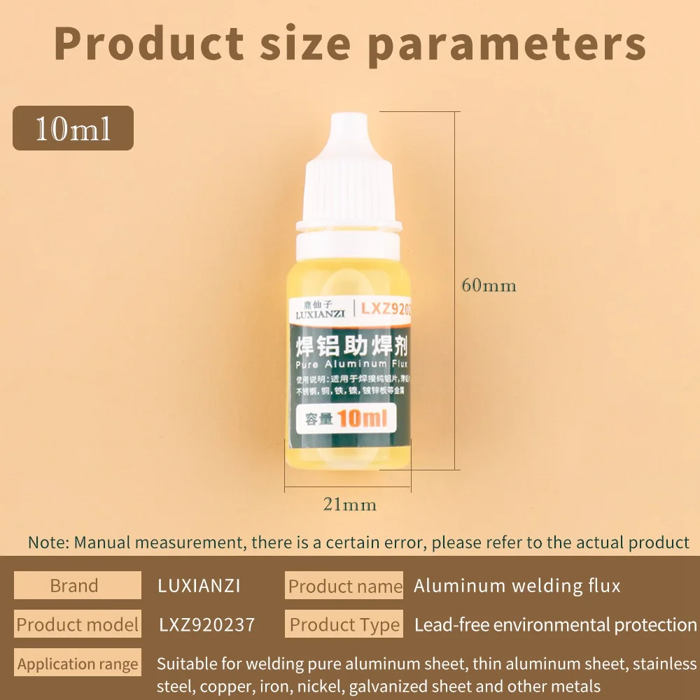 LUXIANZI 50ml Stainless Soldering Flux For Welding Iron Steel Plate Battery Solders Water Lead-free No-clean Liquid Paste Flux