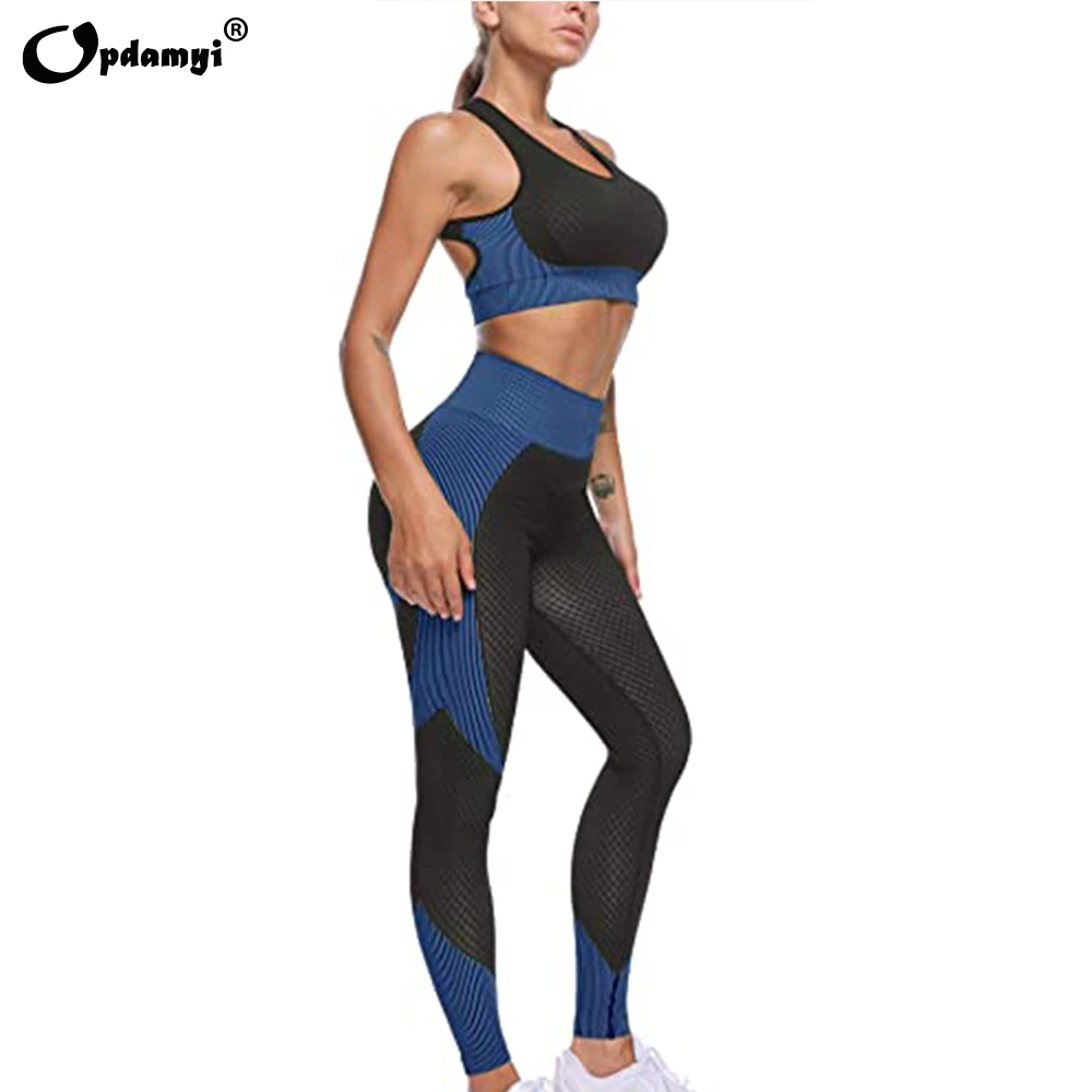 2020 Yoga Sets Fitness Sports Set Clothing for women Running Gym Tight Leggings High Waist Pants Seamless Bra Top Workout Suits