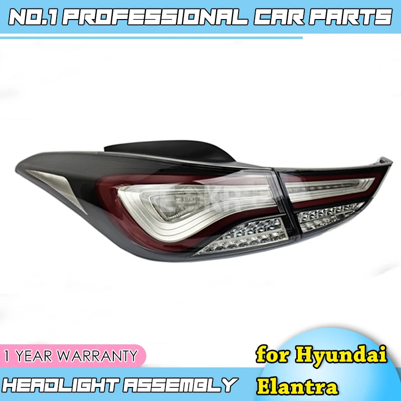 

car accessories for Hyundai Elantra Tail Lights New Elantra MD dynamic turn signal Rear Lamp DRL+Brake+Park+Signal