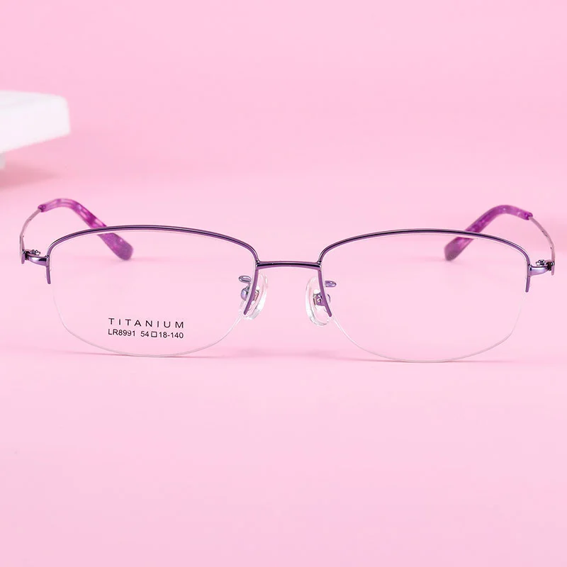 BCLEAR Vintage Hälfte Randlose Brillen Rahmen Optische Verordnung Halb-Rim Brille Rahmen Für frauen Brillen Weibliche Elegante 2020