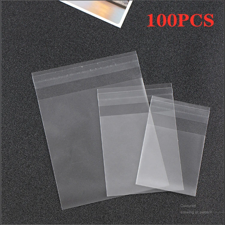 

100pcs/opp Frosted Translucent Self-adhesive Biscuit Candy Snack Bakery Food Packaging Self-sealing