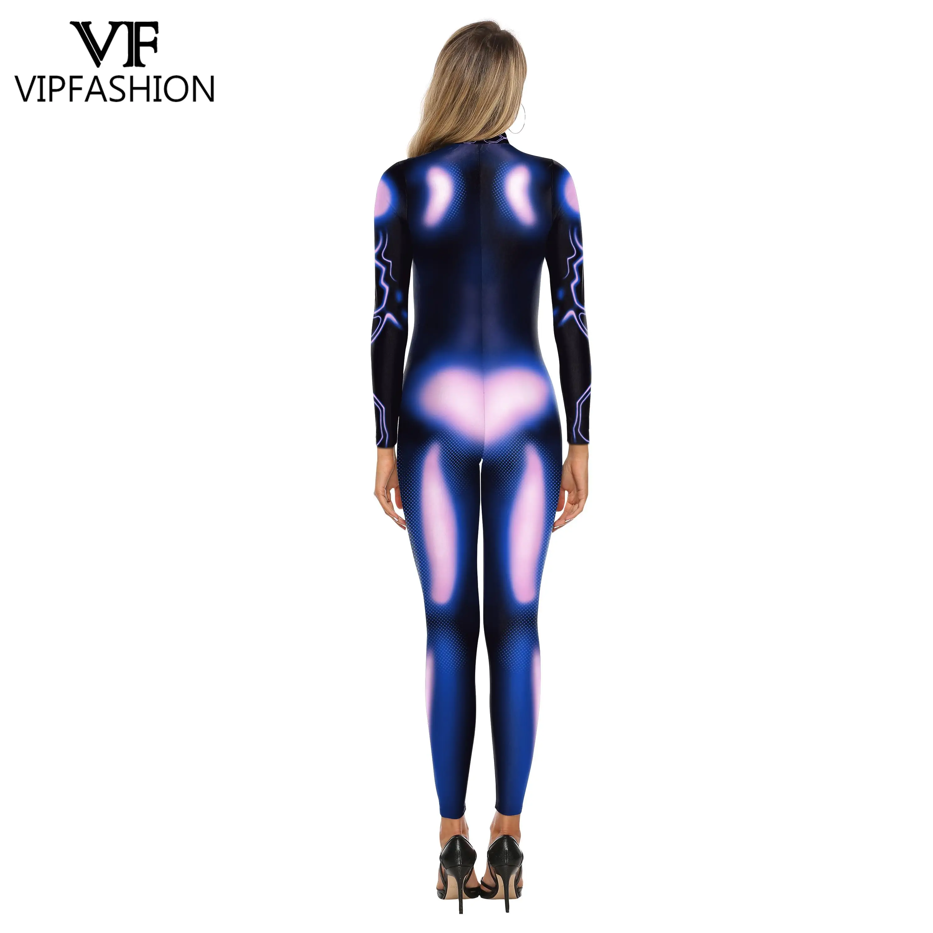 VIP MODE Streetwear Gestrickte Sexy Bodycon Cosplay Body Sexy Weibliche Frau Zentai Halloween Party Kleidung Dünne Strampler