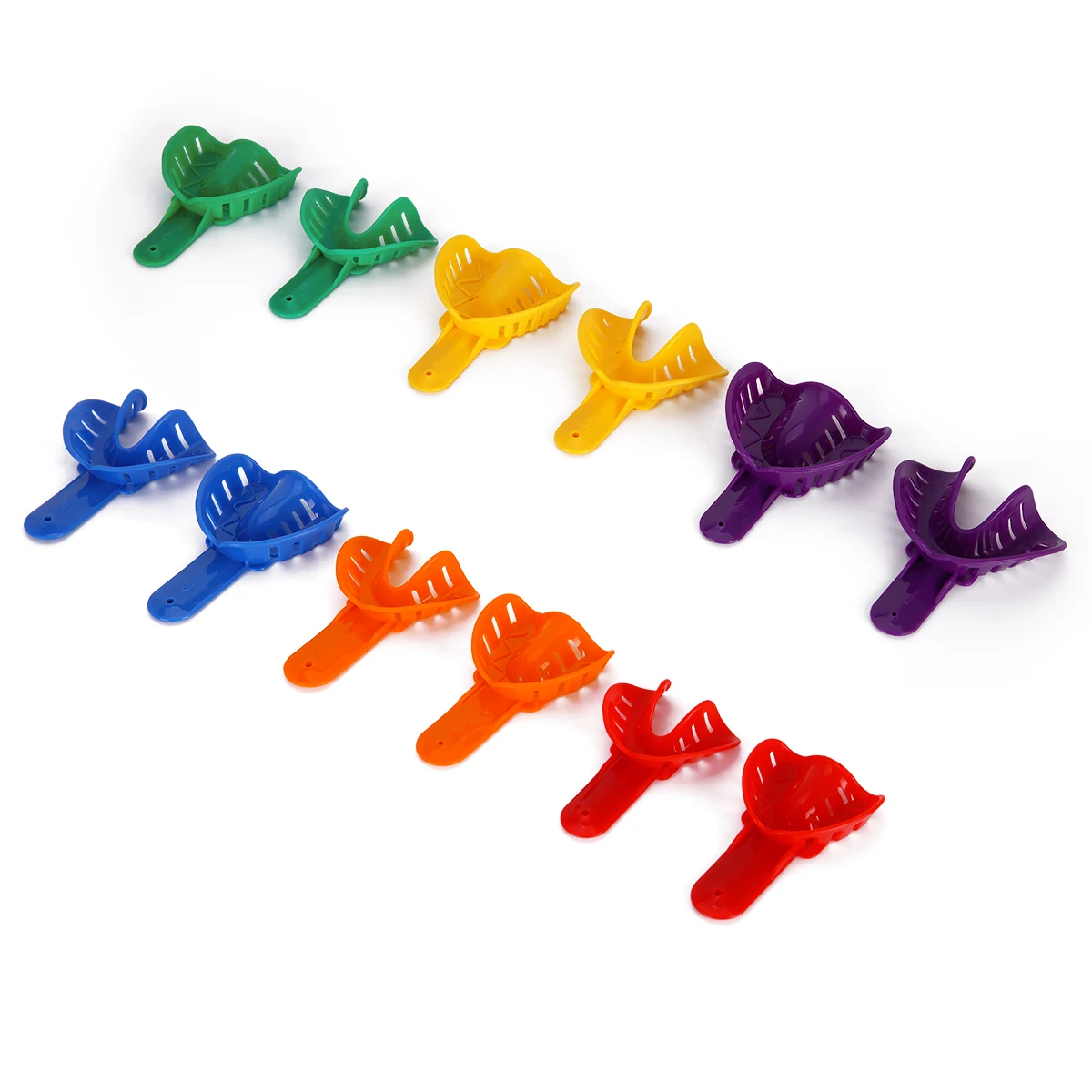 Azdent-bandejas dentales para niños y adultos, soporte de dientes de plástico