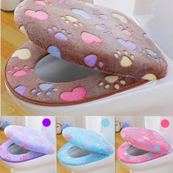 Dikke Koraal Fluwelen Luxe Toilet Seat Cover Set Zachte Warme Een/Twee Stuk Wc Case Waterdichte Badkamer Wc cover