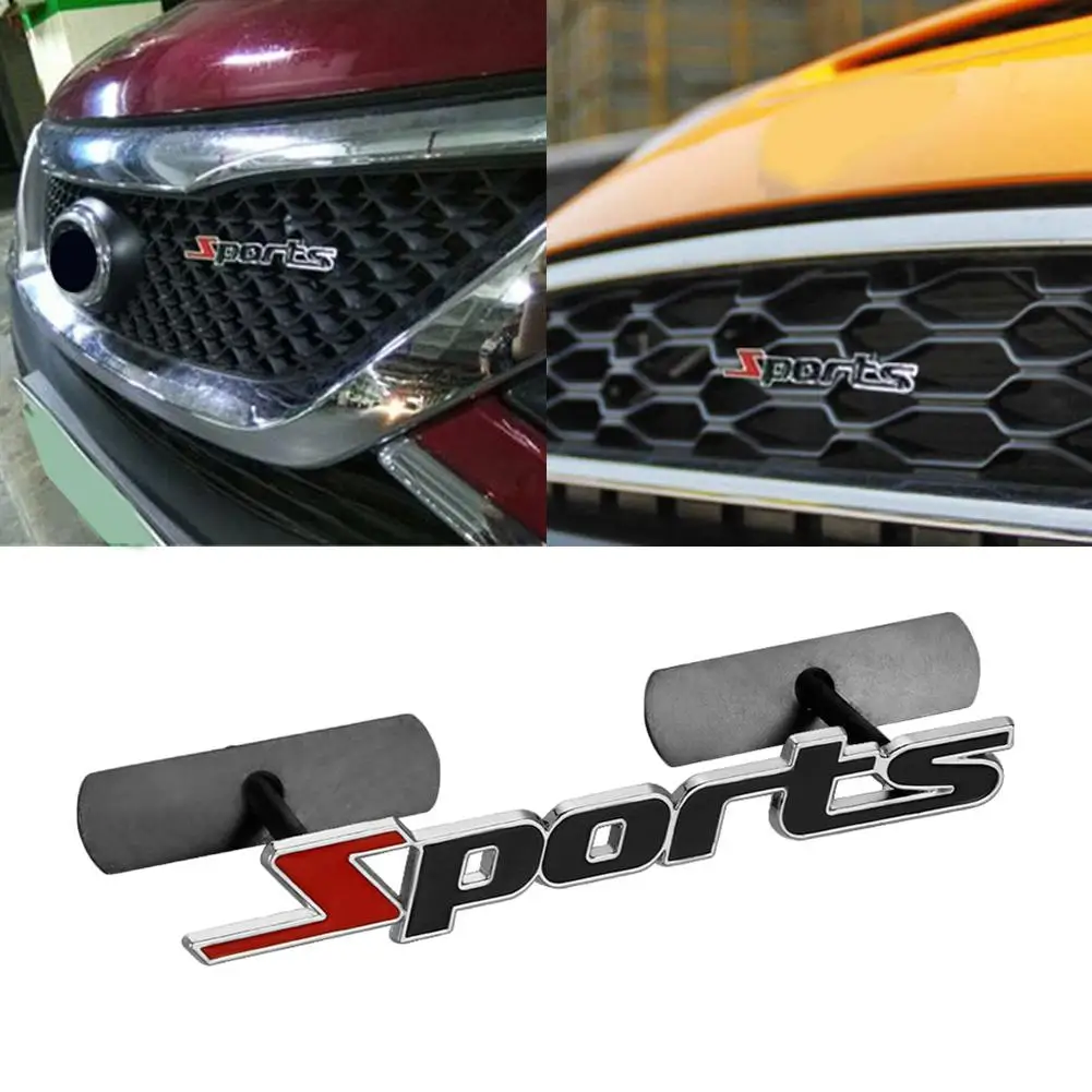 50% HOT SALES！！！New Arrival Fashion Sports Letter Metal Car Grille Emblem Badge Sticker DIY Vehicle Decor