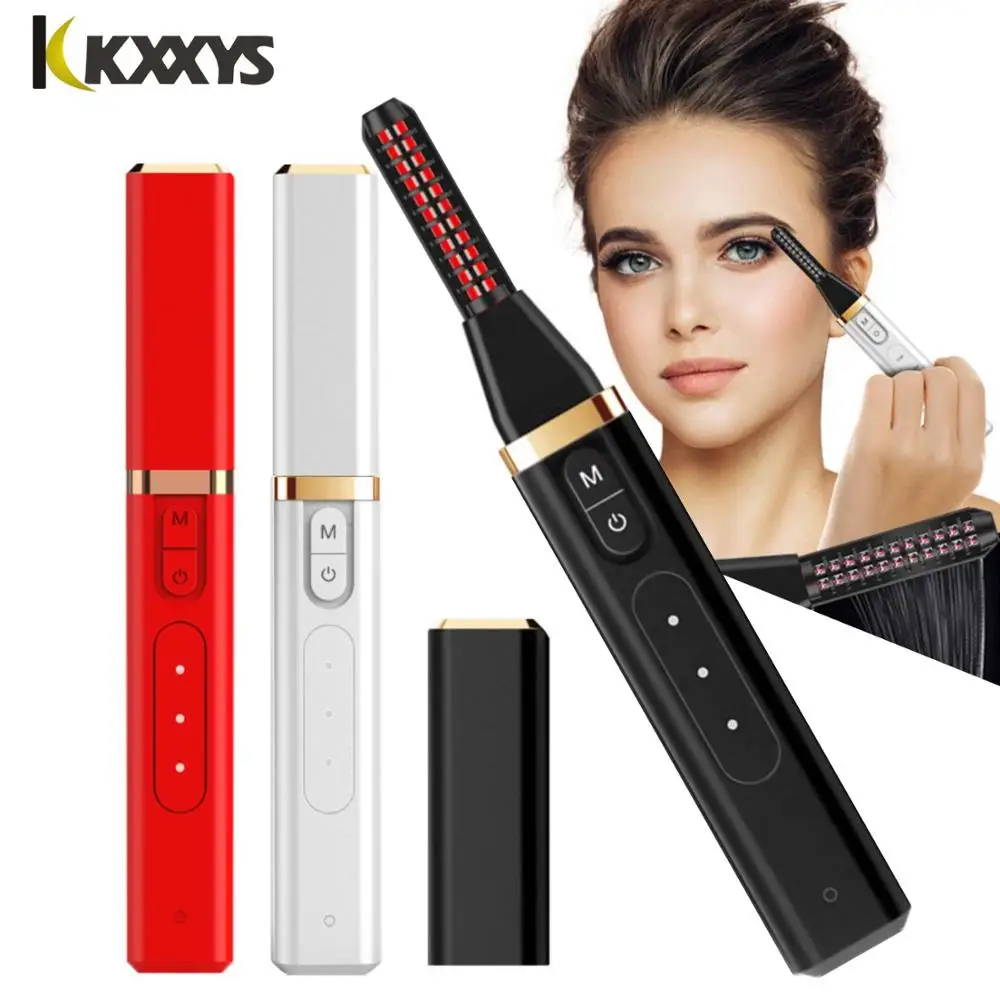 USB Rechargeable Heated Eyelash Curler - Portable Travel-Friendly, Quick Warm-Up, Long-Lasting Curl