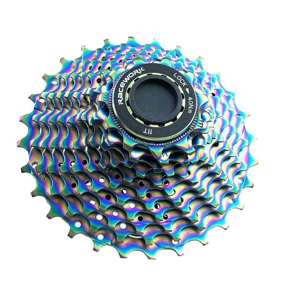 RACEWORK Road Bike 11 Speed Cassette 28T 32T Bicycle Freewheel Gold silver colorfull Flywheel For Shimamo 105 6800 R7000 R8000