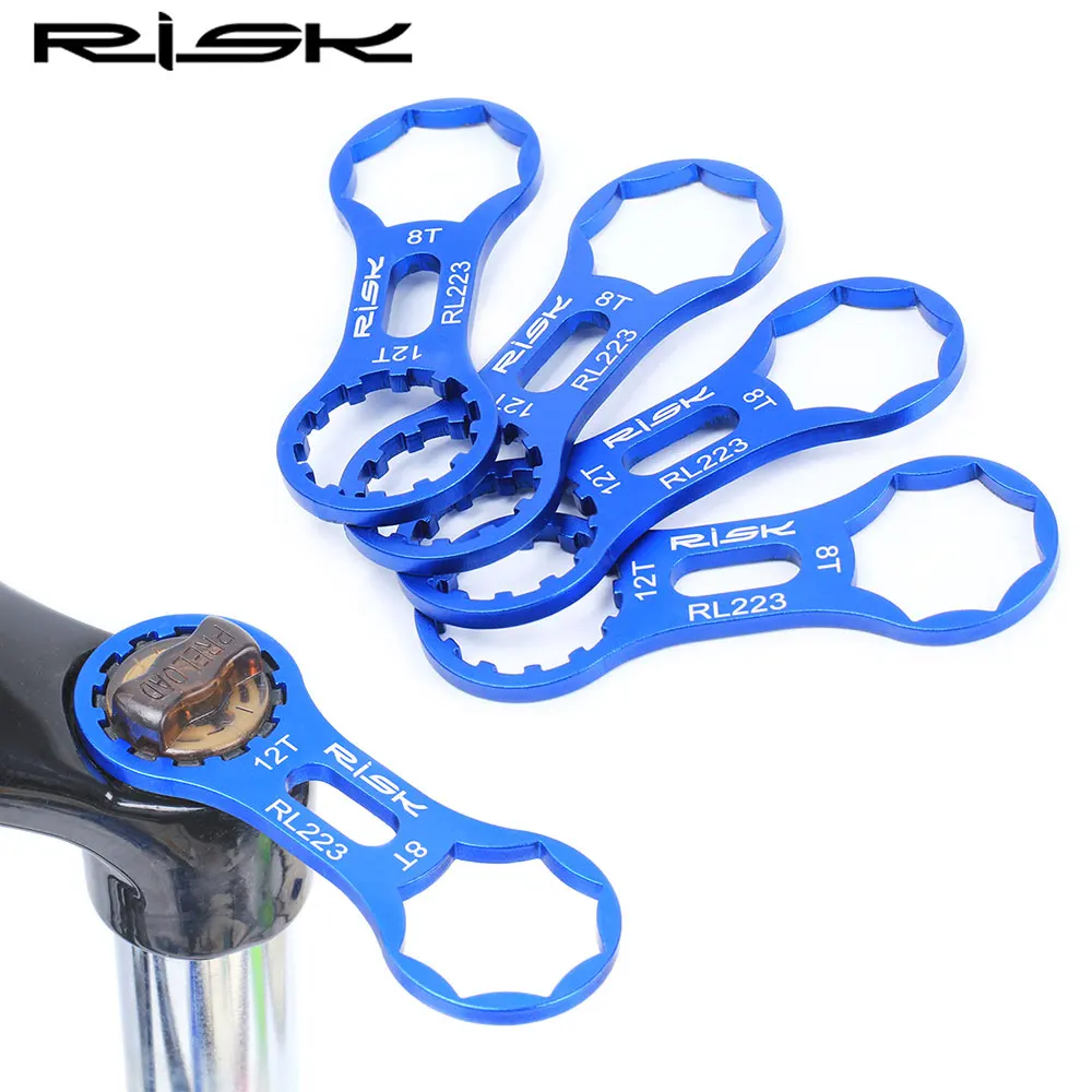 

RISK Aluminum Bicycle Front Fork Cap Wrench for SR Suntour XCR/XCT/XCM/RST MTB Road Bike Front Fork Cap Repair Disassembly Tools