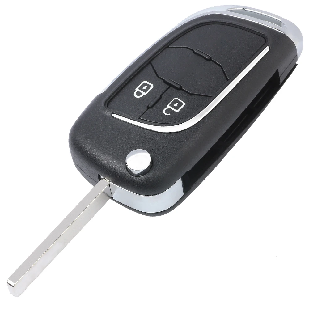 KEYECU Verbesserter 2-Tasten-Flip-Fernbedienungs-Schlüsselanhänger 433 MHz ID46-Chip für Chevrolet Aveo Cruze Orlando Opel P/N: 5WK50079