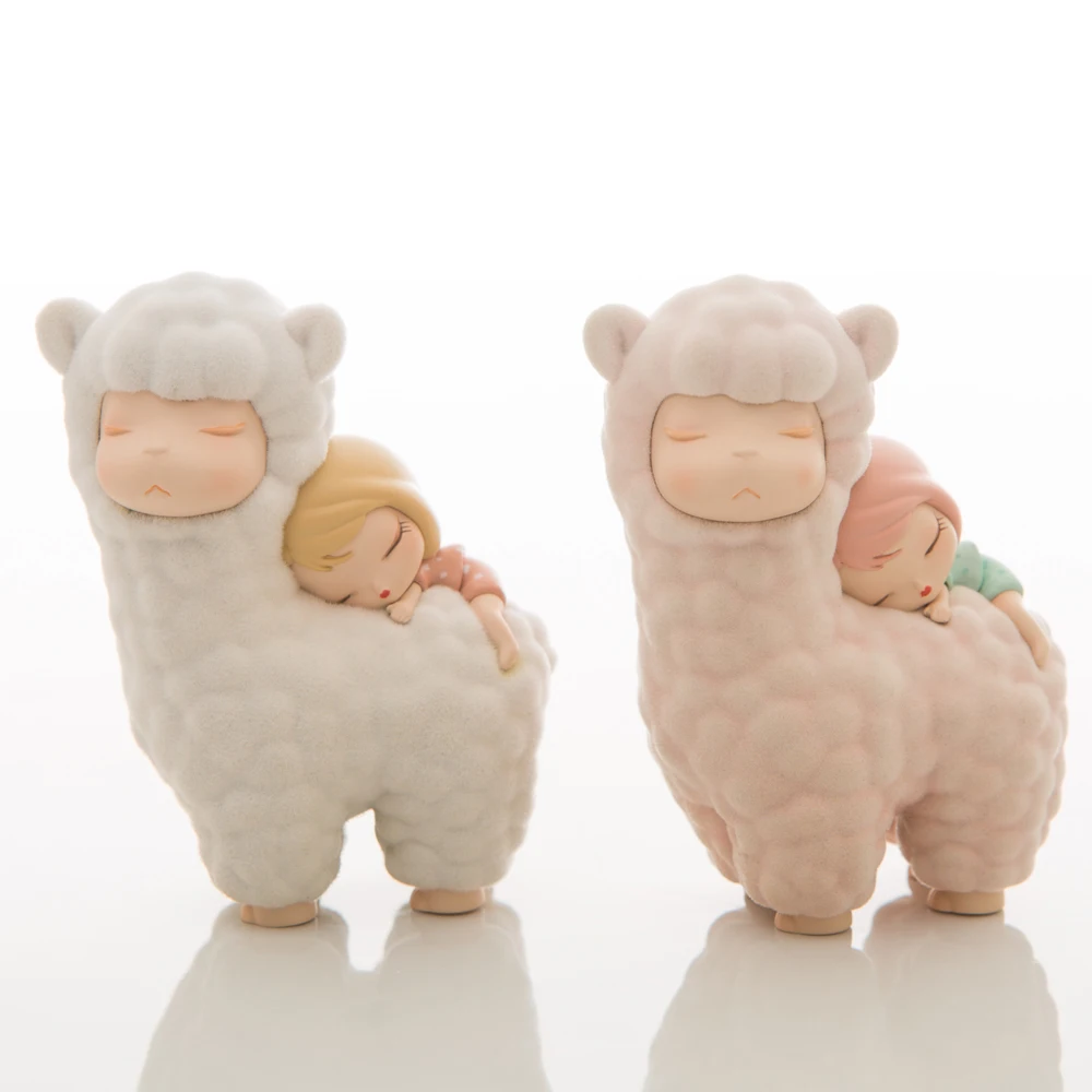 

Kemelife sheep Lazy Afternoon doll animal action figures desk car decoration girl gift birthday art toys artist design