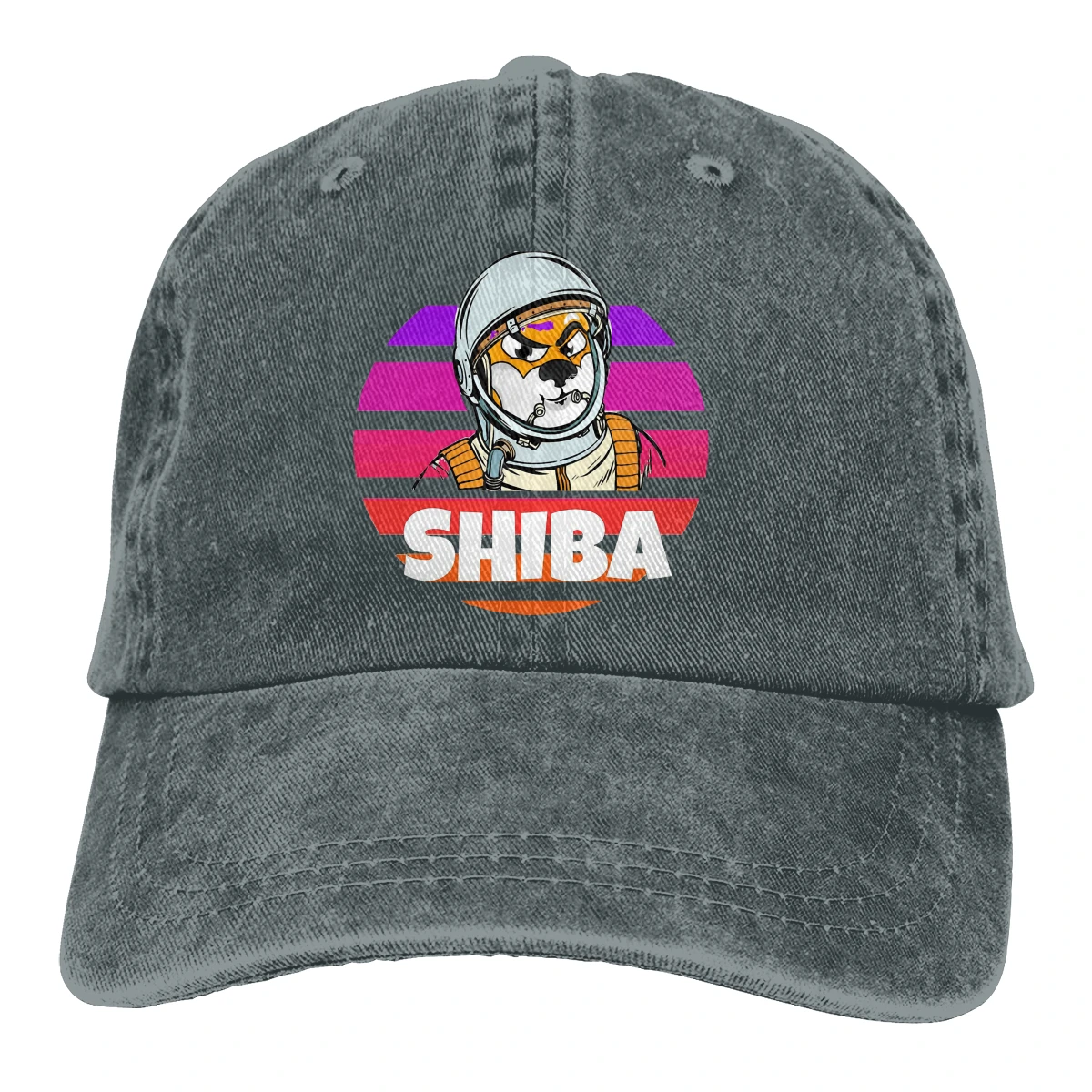 

Adjustable Solid Color Baseball Cap Shiba Inu Token Crypto Retro Sunset Washed Cotton Shib Coin Shiba Crypto Sports Woman Hat