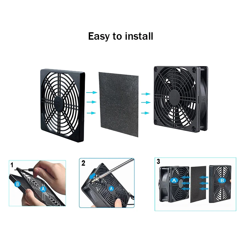 10 pces dustproof 120mm caso ventilador filtro de poeira guarda grill protector capa para pc calcule limpeza ventilador capa caso 40/50/60/70/80/90