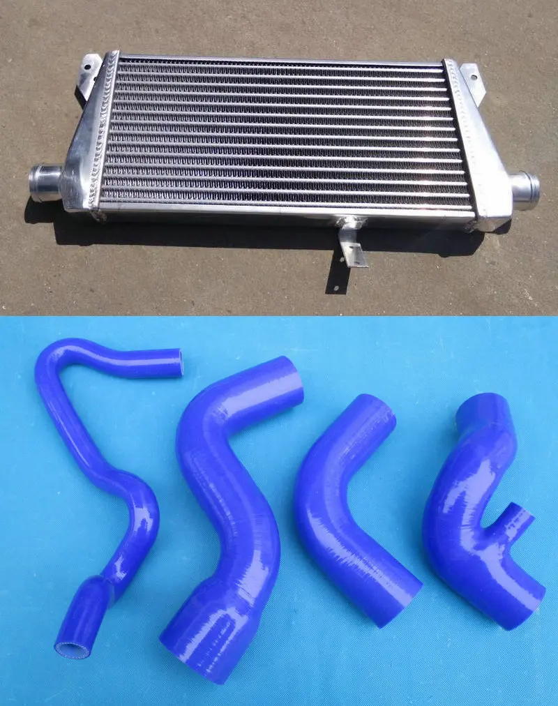 FMIC Intercooler + Silicone Hose For Volkswagen Audi A4 Passat B5 B6 Quattro 1.8T Turbo Pipe Bar & Plate 1996-2006 97 98 99 00