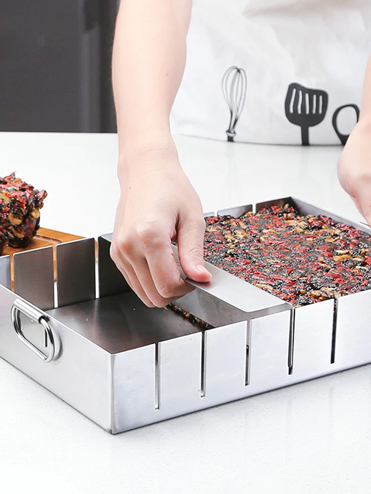 Ejiao cake mold box cutting strip mold cooling plate stainless steel slitter snowflake cake split case צדנית קירור למזון