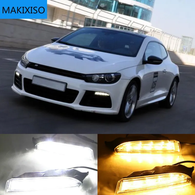 

1Set 12V ABS For Volkswagen VW Scirocco R 2010 - 2014 driving LED DRL Daytime Running Light Daylight 12V Fog lamp