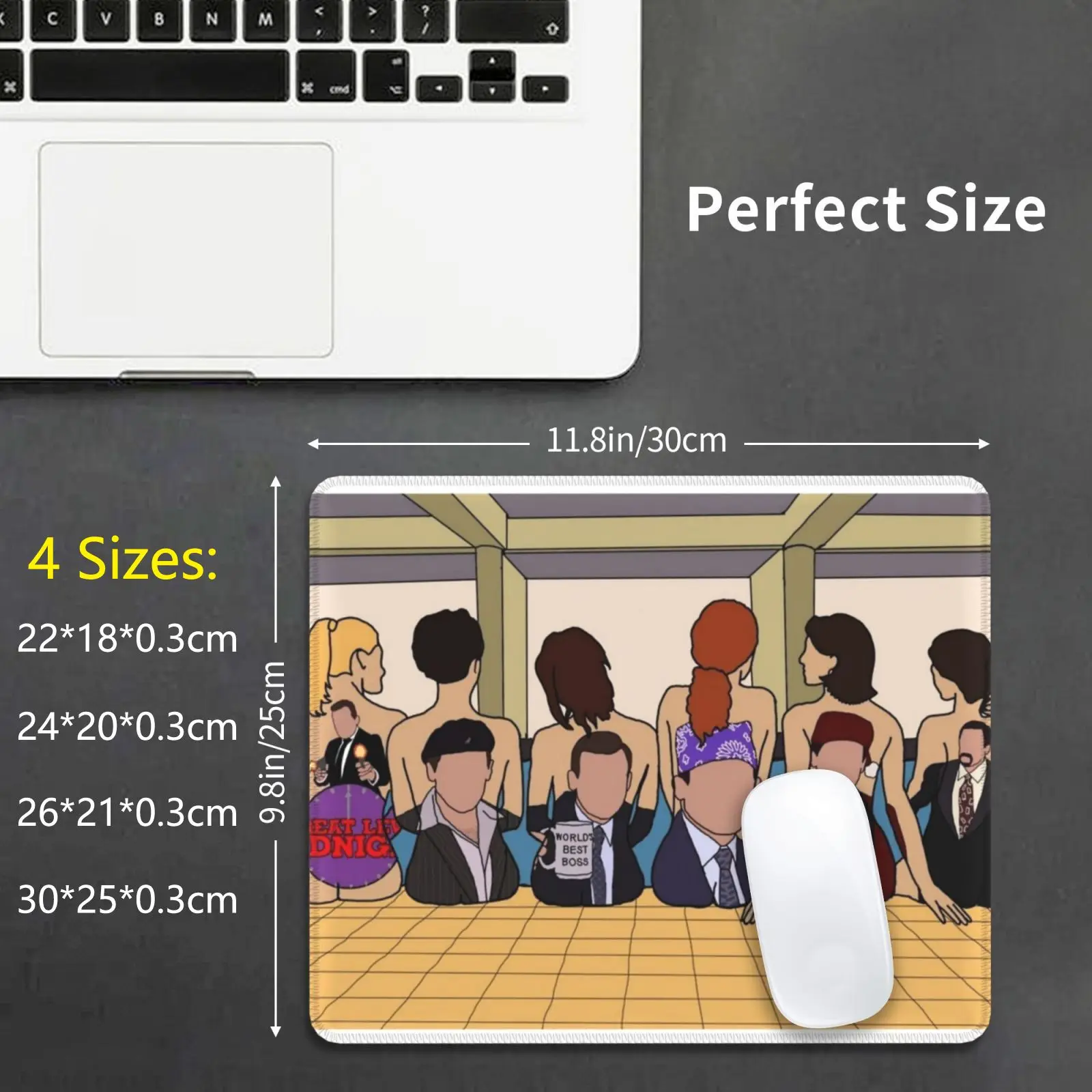 Michael Mouse Pad DIY Print The Office Michael Klump Date Mike Prison Mike Santa Bond Threat Level