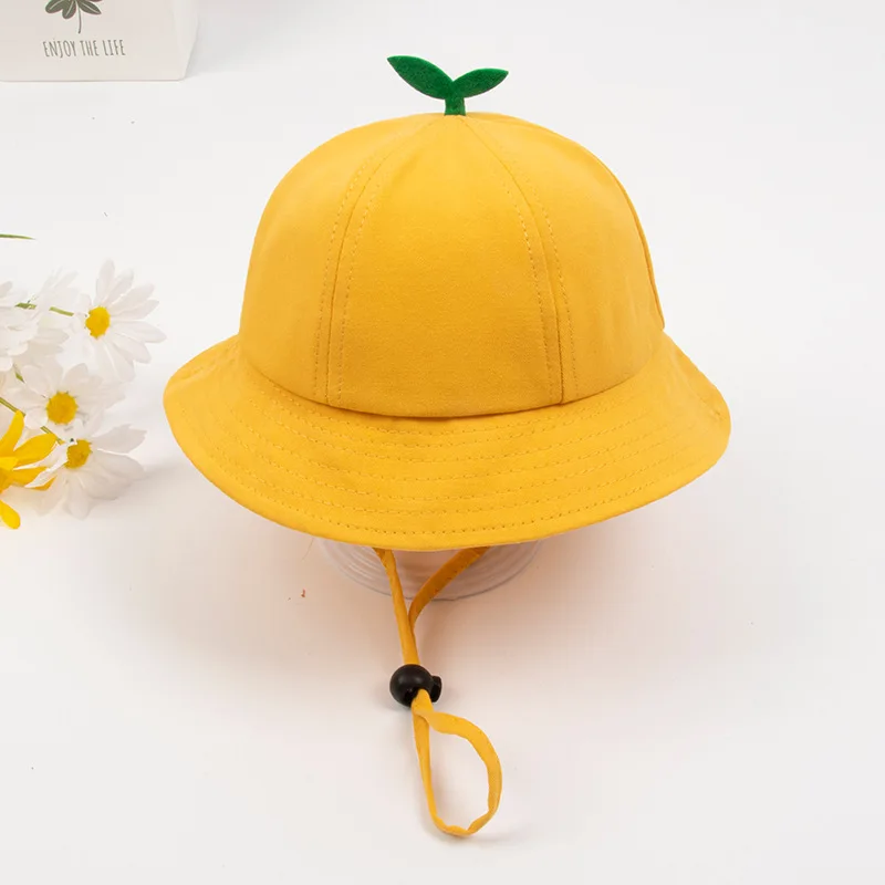 Boys Girls Bucket Hats Summer Breathable Cotton Bucket Hat Cute Little Grass Baby Hat Solid Color Infant Toddler Sun Beach Cap