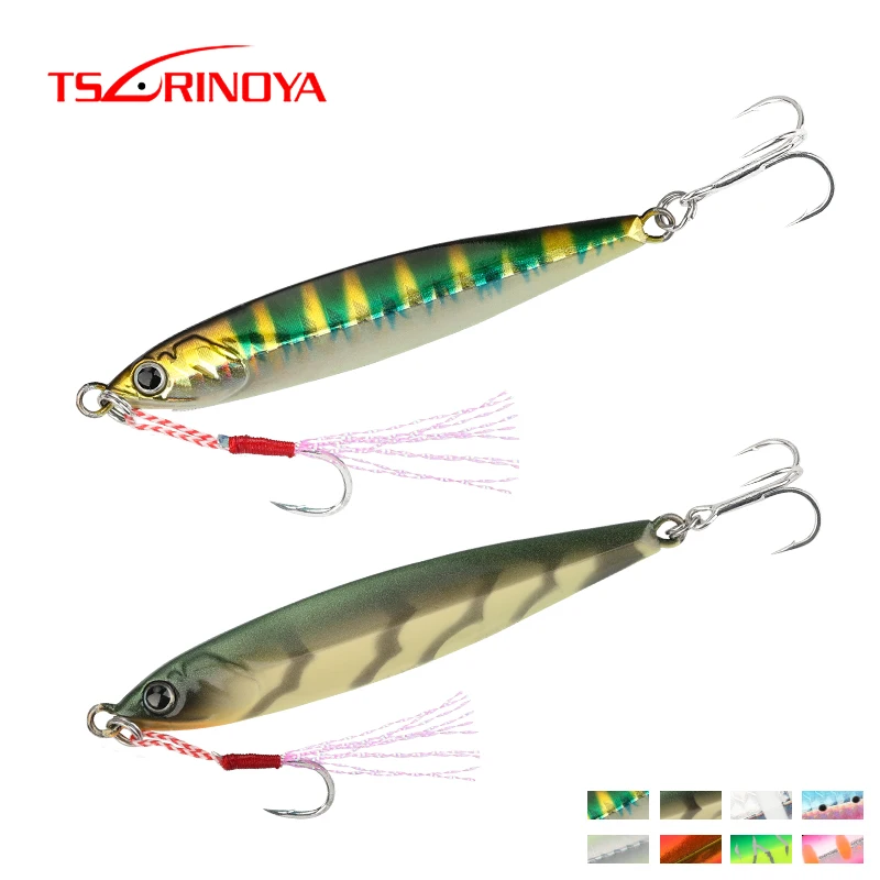 TSURINOYA Fishing Lure STINGER 20g/30g/40g Metal JIGGING Lure Inshore Long Casting Spoon Jigs Saltwater Pesca Isca Jig Lures