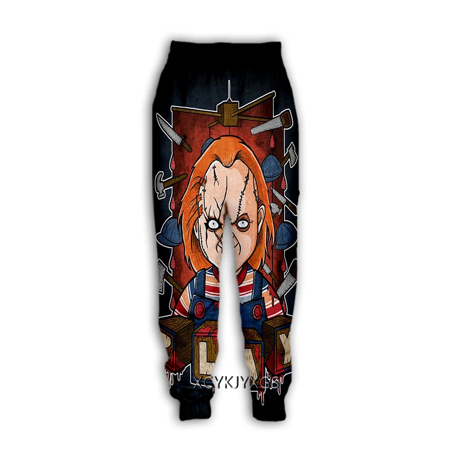 xinchenyuan New Creative Horror Chucky 3D Print Casual Pants Sweatpants Straight Pants Sweatpants Jogging Pants Trousers K06