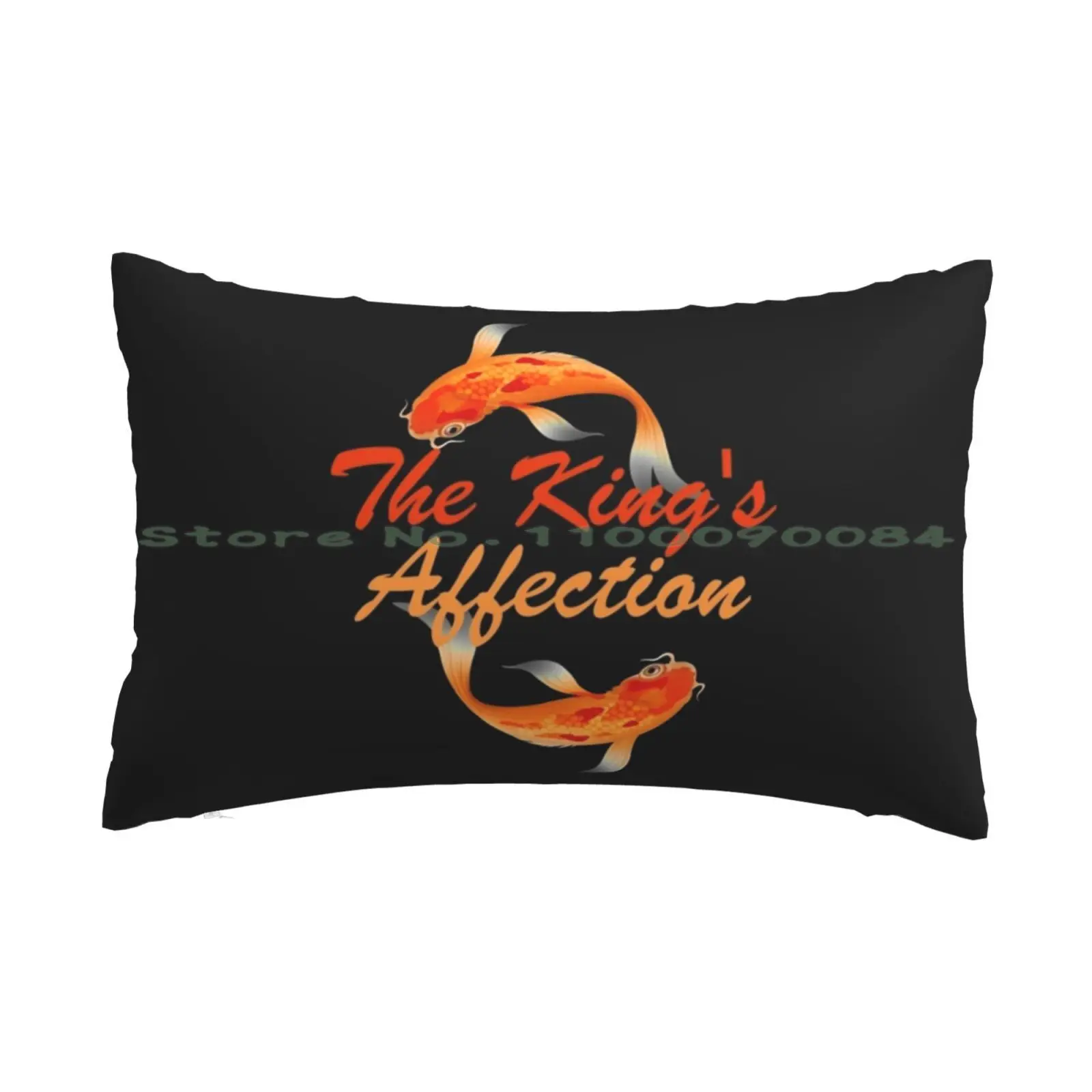 The King’s Affection , Coi Fish Pillow Case 20x30 50*75 Sofa Bedroom Se Amable Amabilidad Felicidad Feliz Colorido Arcoíris