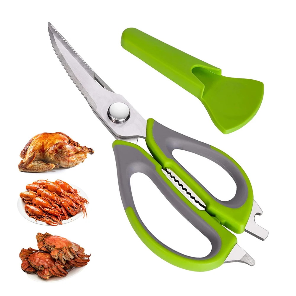 XITUO Multifunktions Küche Schere Magnetische Messer Sitz Abnehmbare Edelstahl Schere Für Fisch Huhn